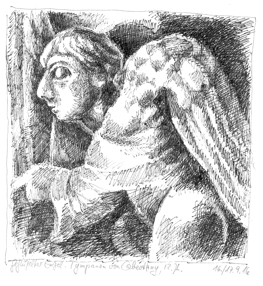 Geflügelter Engel – Tympanon von Cabestany